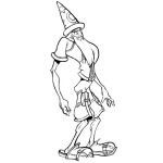 Dibujo para colorear Mago Flaco Y Alto Para Pintar Y Colorear