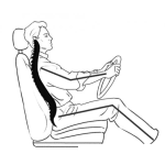 Dibujo para colorear Sillon De Carro Con Soporte Lumbar Para Pintar Y Colorear Ergonomia En El Asiento Del Automov Con Dibujo De La Columna Vertebralil