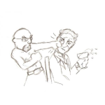 Dibujo para colorear Manada En La Cara Para Pintar Y Colorear Un Punetazo En La Pura Ficha