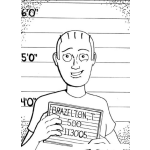 Dibujo para colorear Dibujo De Preso Fichado Para Pintar Y Colorear