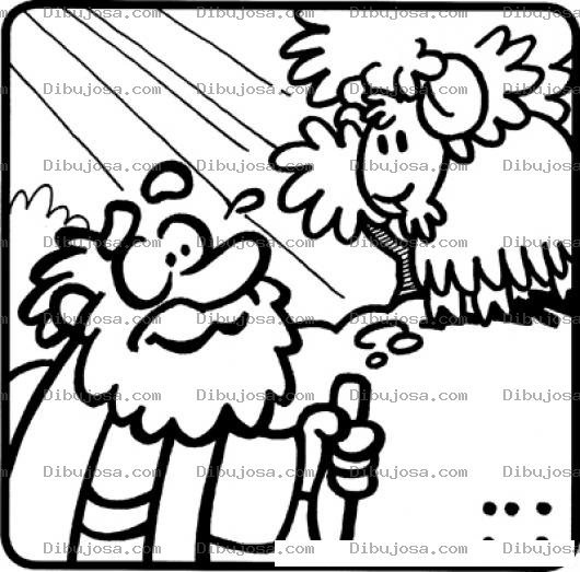 Dibujo para colorear Dibujo Biblico De Abraham A Punto De Matar A Su Hijo Para Pintar Y Colorear