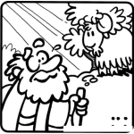 Dibujo para colorear Dibujo Biblico De Abraham A Punto De Matar A Su Hijo Para Pintar Y Colorear