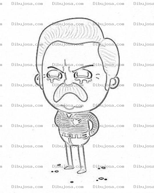 Dibujo para colorear Dibujo De Hombre Llorando Para Colorear