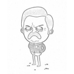 Dibujo para colorear Dibujo De Hombre Llorando Para Colorear