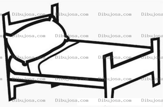 Dibujo para colorear Colorear Cama