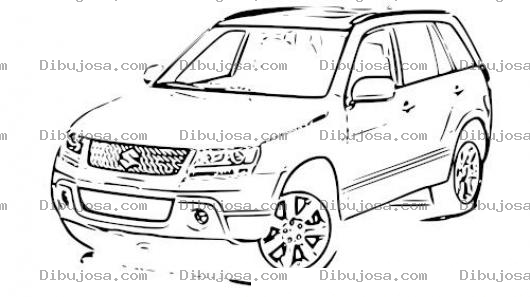 Dibujo para colorear Suzuki+grand+vitara+2012+para+pintar+y+colorear