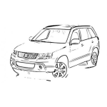 Dibujo para colorear Suzuki+grand+vitara+2012+para+pintar+y+colorear