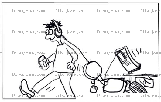 Dibujo para colorear Muchacho Desastre Para Colorear
