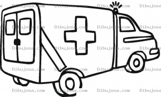 Dibujo para colorear Colorear ambulancia