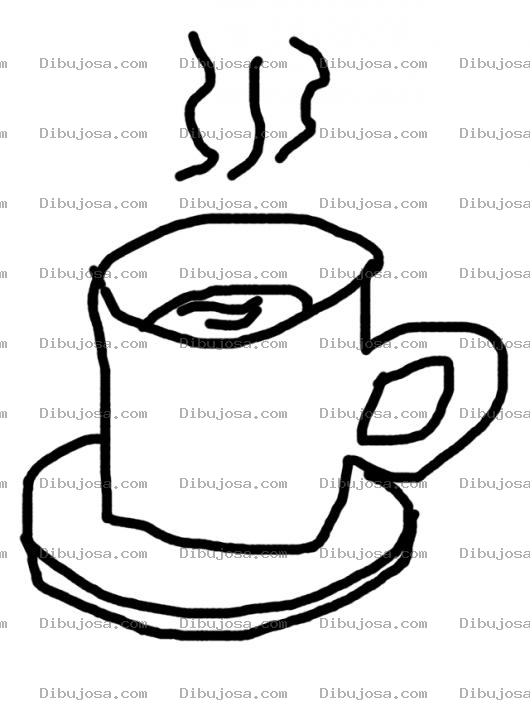 Dibujo para colorear Tasa De Cafe Caliente Para Colorear