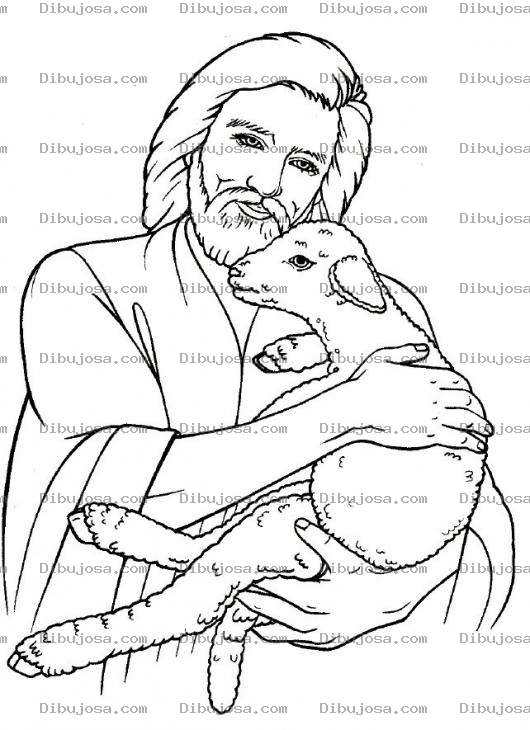 Dibujo para colorear La Oveja Perdida Para Colorear