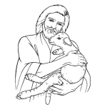 Dibujo para colorear La Oveja Perdida Para Colorear