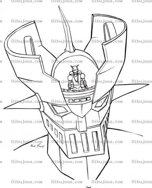 Dibujo para colorear Colorear la cara de Mazinger Z