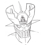 Dibujo para colorear Colorear la cara de Mazinger Z