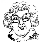 Dibujo para colorear Dibujto De Abuelita Con Anteojos Para Colorear