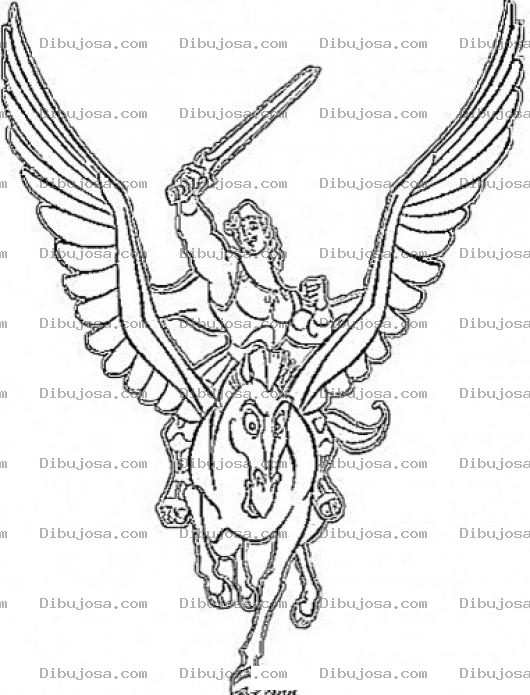 Dibujo para colorear Hercules A Caballo Para Colorear