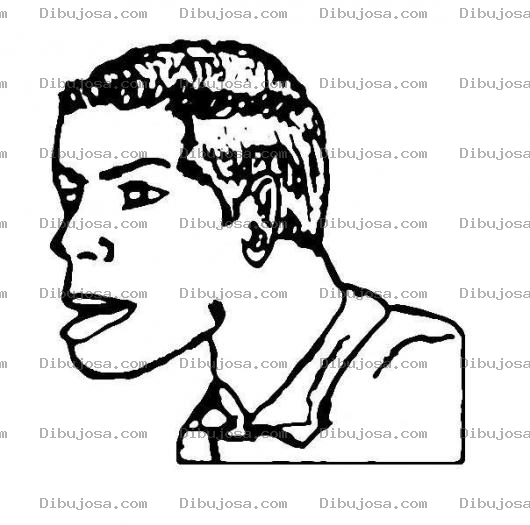 Dibujo para colorear Chico Boca Abierta Para Colorear