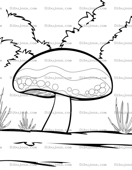 Dibujo para colorear Colorear Hongo de los pitufos
