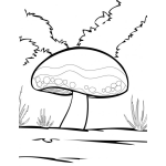 Dibujo para colorear Colorear Hongo de los pitufos