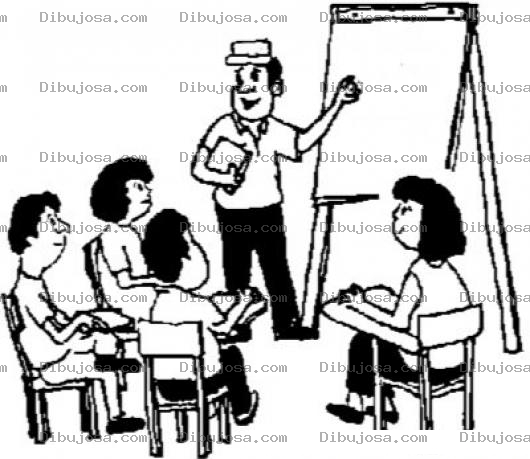 Dibujo para colorear Bachillerato Por Madurez Dibujo De Un Profesor De Alumnos Adultos Para Pintar Y Colorear