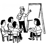 Dibujo para colorear Bachillerato Por Madurez Dibujo De Un Profesor De Alumnos Adultos Para Pintar Y Colorear