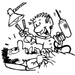 Dibujo para colorear Dentista Inexperto Para Pintar Y Colorear