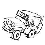 Dibujo para colorear Dibujo De Jeep Del Ejercito Para Colorear