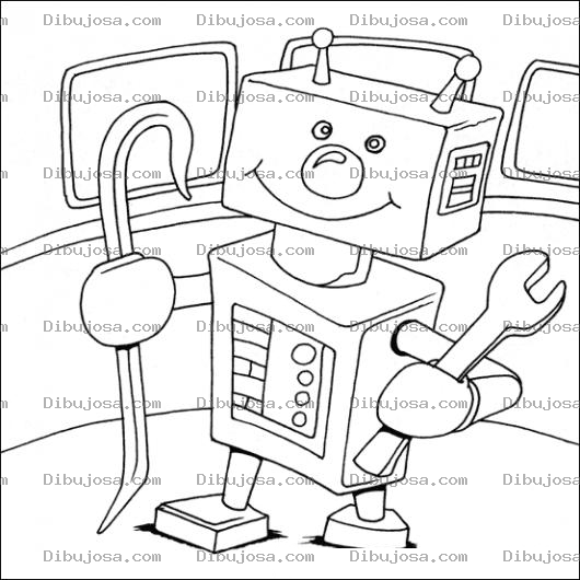 Dibujo para colorear Robot Plomero Para Colorear