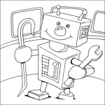 Dibujo para colorear Robot Plomero Para Colorear