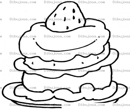 Dibujo para colorear Pastelito De Fresa Para Colorear