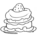 Dibujo para colorear Pastelito De Fresa Para Colorear