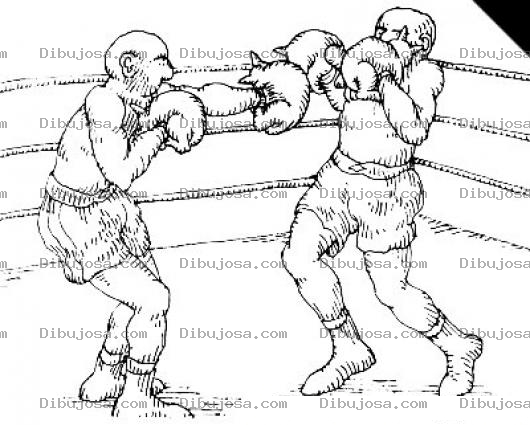 Dibujo para colorear Luchadores De Box Con Guantes De Gato Y De Conejo Para Pintar