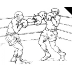 Dibujo para colorear Luchadores De Box Con Guantes De Gato Y De Conejo Para Pintar