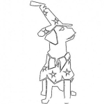 Dibujo para colorear Dibujo De Perro Mago Para Colorear