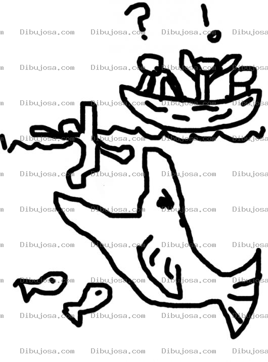 Dibujo para colorear Jonasyelgranpez Dibujo De Jonas Y La Ballena Para Pintar Y Colorear