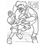 Dibujo para colorear Colorear a Pinocho bailando