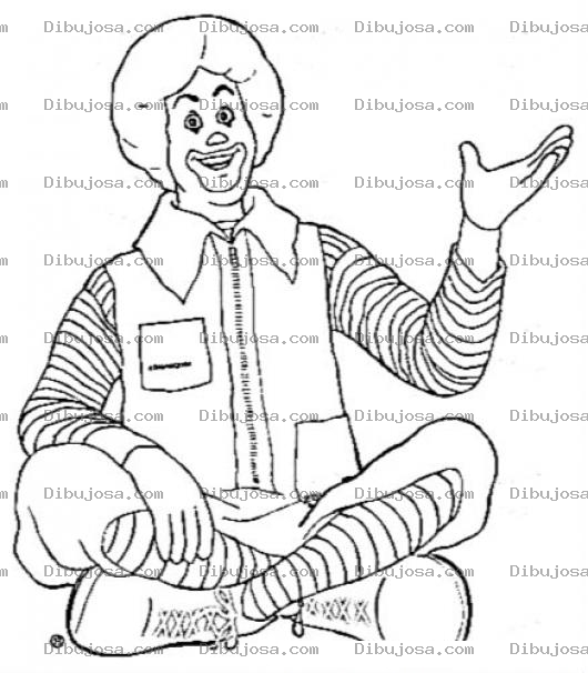 Dibujo para colorear Ronaldmacdonald Dibujo De Ronal Macdonald Para Pintar Y Colorear Payaso De Macdonalds