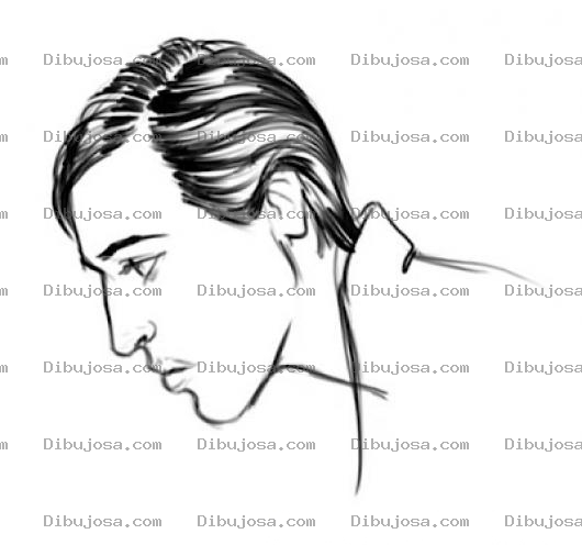 Dibujo para colorear Perfil De Hombre Para Pintar Y Colorear
