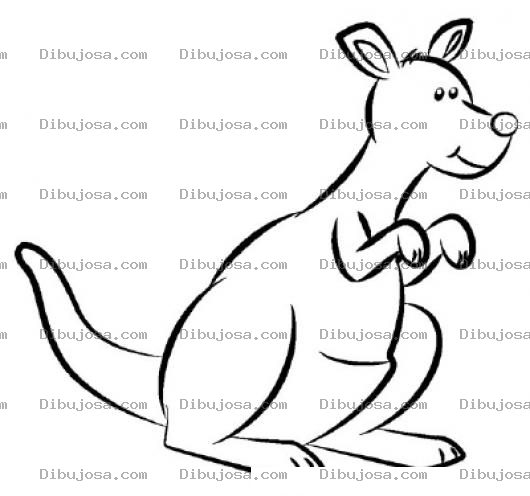 Dibujo para colorear Colorear Un Canguro