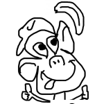 Dibujo para colorear Mono Hambriento Dibujo De Mico Deseandp Y Saboreandoae In Banano Para Colorear