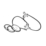 Dibujo para colorear Colorear Berenjenas Moradas