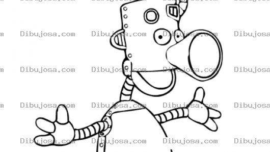 Dibujo para colorear Colorear Robot Amigable