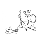 Dibujo para colorear Colorear Robot Amigable