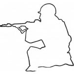Dibujo para colorear Dibujo del perfil de un soldado