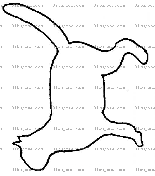 Dibujo para colorear Contorno De Gato Para Dibujar Pintar Y Colorear El Perfil De Un Gato