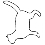 Dibujo para colorear Contorno De Gato Para Dibujar Pintar Y Colorear El Perfil De Un Gato