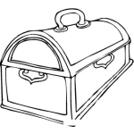 Dibujo para colorear Cofre De Tesoro Para Colorear