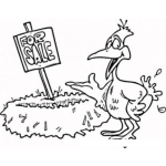 Dibujo para colorear Nido En Venta Dibujo De Gallina Ponedora Vendiendo Su Nido De Paja Para Pintar Y Colorear