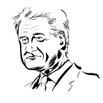 Dibujo para colorear Clinton 2012 Dibujo De La Cara Del Expresidente Bill Clinton Para Pintar Y Colorear