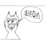 Dibujo para colorear Gato Silvador Dibujo De Gato Silvando Para Pintar Y Colorear Gatito Melodico